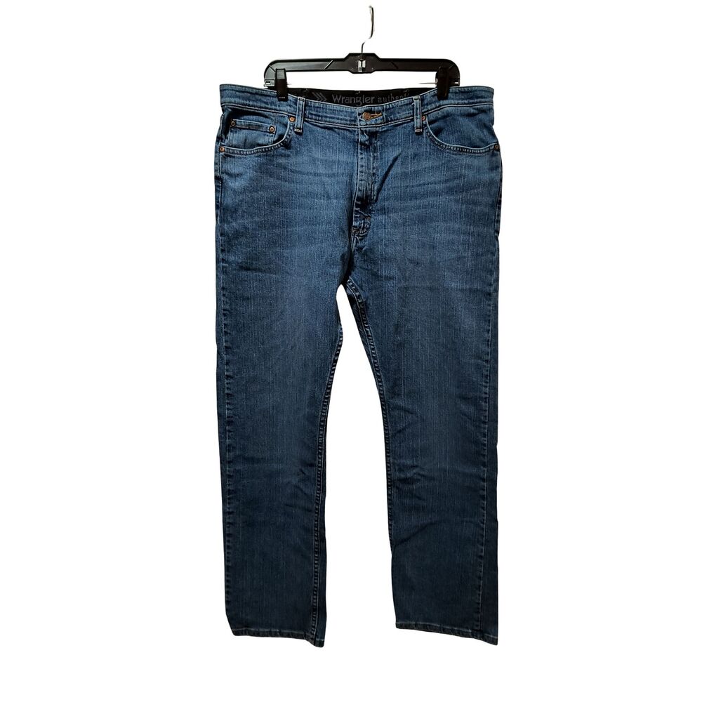 Vintage Wrangler Authentics Jeans 38x31 Straight Blue Stretch Denim 10ZM1CSBN